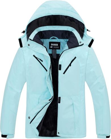 Skieer Women's Ski Jacket Waterproof jacket Warm Winter Coat Hooded Snowboarding Raincoats in Saudi Arabia