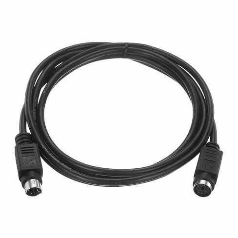 9.8 Feet PS/2 Mouse and Keyboard Extension Cable - 28 AWG 6 Pin UL2464 Copper Wires Male to Female Extension Cable for PS/2 Round Mouse Keyboard, Black in Saudi Arabia