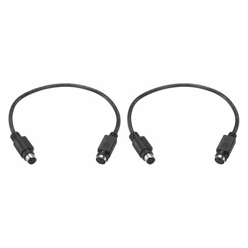 9.8 Feet PS/2 Mouse and Keyboard Extension Cable - 28 AWG 6 Pin UL2464 Copper Wires Male to Female Extension Cable for PS/2 Round Mouse Keyboard, Black in Saudi Arabia