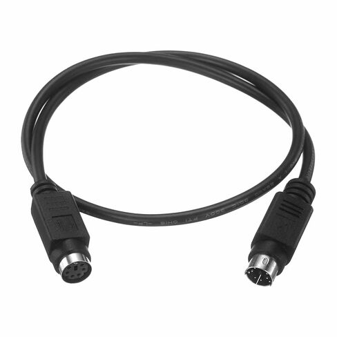 9.8 Feet PS/2 Mouse and Keyboard Extension Cable - 28 AWG 6 Pin UL2464 Copper Wires Male to Female Extension Cable for PS/2 Round Mouse Keyboard, Black in Saudi Arabia