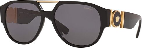 Versace Man Sunglasses Black Frame, Dark Grey - Polar Lenses, 58MM in Kuwait