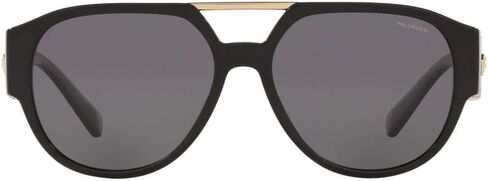 Versace Man Sunglasses Black Frame, Dark Grey - Polar Lenses, 58MM in Kuwait