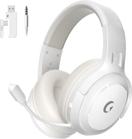 سماعة رأس لاسلكية للألعاب من COOLV لأجهزة PS5/PS4، والكمبيوتر الشخصي، وسماعات رأس للألعاب بتردد 2.4 جيجا هرتز وبلوتوث 5.3 مع ميكروفون لإلغاء الضوضاء، وزمن وصول منخفض 20 مللي ثانية، وبطارية 50+ساعة، من النوع C in Kuwait