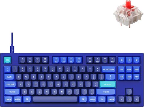Keychron Q3 Wired Custom Mechanical Keyboard with Hot-swappable K Pro Banana Switch, QMK/VIA Programmable Macro, Full Aluminum Tenkeyless Layout 87 Keys Compatible with Mac Windows Linux (Black) in Saudi Arabia