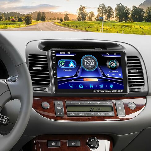 راديو سيارة 4G + 64 جيجابايت لسيارة Toyota Camry 2000-2006 مع Carplay اللاسلكي وAndroid Auto، شاشة لمس IPS كامري ستيريو مع بلوتوث/التحكم الصوتي/كاميرا احتياطية/WiFi/GPS/SWC/EQ/FM/RDS in Kuwait