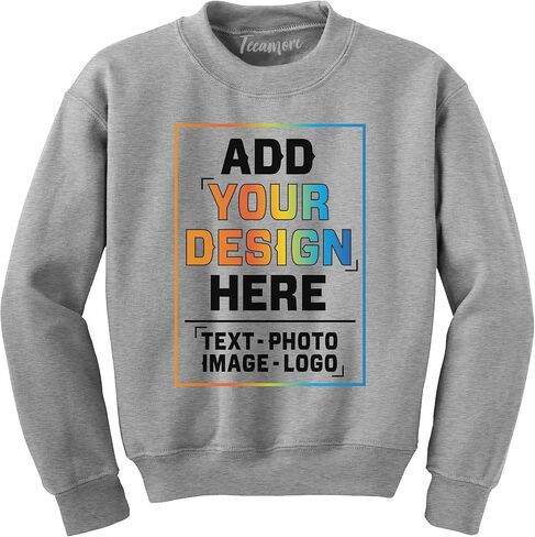 Custom Youth Crewneck Sweatshirts Add Your Text Personalized Team Name Number in Saudi Arabia