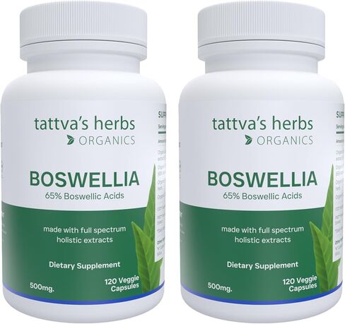 Tattva's Herbs Boswellia Serrata Supplement, Joint Support for Men & Women Supercritical (CO2) Extract 120 Count, 500 mg - 25 Years of Premium Service from in Saudi Arabia