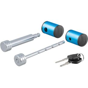 CURT 23505 Right-Angle Trailer Lock Set, 5/8-Inch Pin for 2-Inch Receiver, 1/4 x 3-Inch Coupler Span