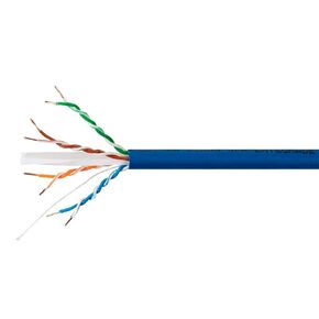 Monoprice Cat6A Plus Bulk Ethernet Network Cable - Pure Bare Copper, 650MHz, UTP, Solid, Riser-Rated (CMR), Flame-Retardant, Spool in The Box, 23AWG, 10G, 1000 Feet, Blue