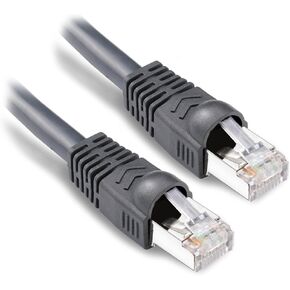DbillionDa Outdoor Ethernet 10ft Cat6 Cable, Shielded Grounded UV Resistant Waterproof Buried-able Network Cord