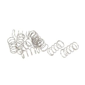 uxcell Compression Spring,304 Stainless Steel,5mm OD,0.3mm Wire Size,10mm Free Length,Silver Tone,10Pcs