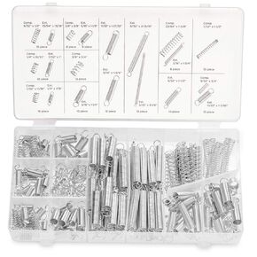 Eyech 200 Pieces Spring Assortment Set Zinc Plated Compression and Extension Springs for Shops and Home Repairs Replacement Kit