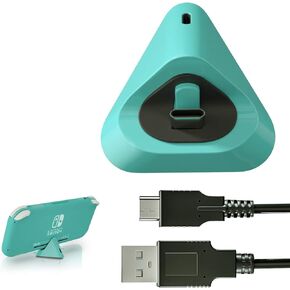 Charger Dock for Nintendo Switch lite, Charging Stand for Nintendo Switch lite with Type C Input Port and USB C Charging Cord-Turquoise