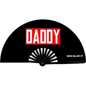 God Glam It Hand Fan – Bamboo Hand Fan for Women and Men – Big Folding Fan – Chinese Fan for Festivals, Parades, and Decorations – 12-inch Handheld Fan (Daddy 2) in Saudi Arabia