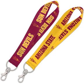 NCAA Arizona State University AZU Sun Devils Key Strap with 6 Inch Loop and Swivel Lobster Clasp