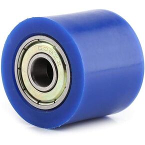 Anauto 8mm/10mm Drive Chain Pulley Roller Slider Tensioner Wheel Guide for Street Bike Motorcycle ATV(8MM-Blue)