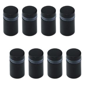 Wealrit 8 pcs Standoff Screws Stainless Steel Advertising Screws Metal Spacers Mounting Hardware for Acrylic Frames Signs(Black,Diameter:1/2 Inch)