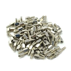 Hxchen Inch Hexagon 4#-40x5+7 Galvanized Male to Female Thread Hexagon Hex Standoff Spacer Pillars - (100 Pcs)