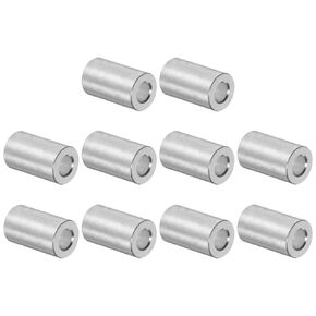 uxcell 10pcs Aluminum Spacer 5mm Bore 10mm OD, 20mm Length Screw Standoff Bushing Plain Finish Round Spacer for M5 Screws Bolts and Rods