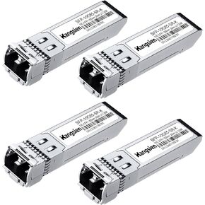 10G Multimode SFP+ LC Module, 10GBase-SR Fiber Transceiver,10G 850nm MMF up to 300 Meters, Compatible with Cisco, Ubiquiti, Mikrotik, D-Link, Netgear, Qnap, Linksys and More (4Pack)