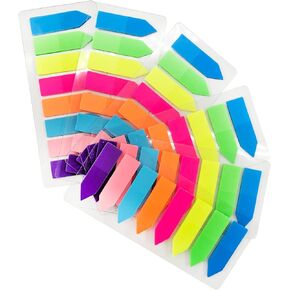 VANRA 960 Pieces Sticky Index Tabs Page Markers Flags Sticker Colored Page Notes Writable Labels for Bookmarks, 6 Sets