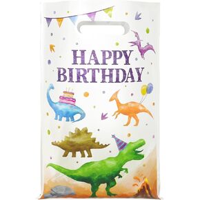 Kopokita 30PCS Watercolor Dinosaur Birthday Goodie Bags Party Favor Bags Goody Bags Treat Bags for Kids Boys Birthday