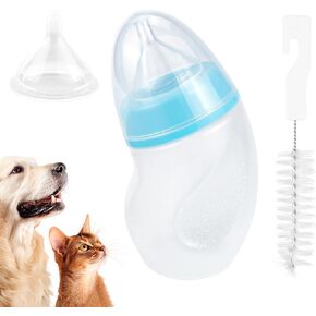 YOLUFER Pet Feeding Bottle Pet Nurser Bottle Feeding Nipple Bottle for Kitten Puppy Small Animals 180ML
