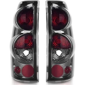 TULALUX Tail Lights Compatible with Chevy Silverado 1500 2500 3500 1999-2006, Chevrolet 2007 w/Classic Body, GMC Sierra 1500 2500 3500 1999-2002 Rear Lamps, No Bulbs (Chrome/Clear Lens)