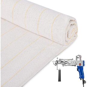 Large Overlocking Monks Cloth, Primary Tufting Cloth with Marked Lines Punch Needle Fabric for Rug Punch Tufting Gun (79x59in)