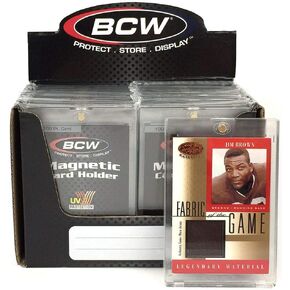 BCW Magnetic Card Holder - 100 PT Thickness -16 ct | Protective Display Card Case with Secure Gold Magnet Closure | UV Protection, Quick Access Design for Sports, Gaming, and Collectible Cards