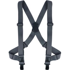 MELOTOUGH Men's Side Clip Suspenders 1 1/2 Inch Wide Trucker Suspenders for Men Heavy Duty Adjustable Elastic Braces