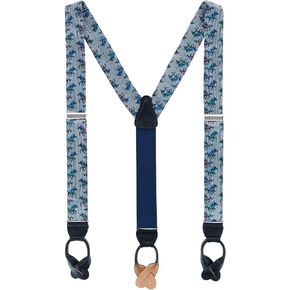 Trafalgar Men's Derby Winning Racehorse Silk Button End Braces (Suspenders)