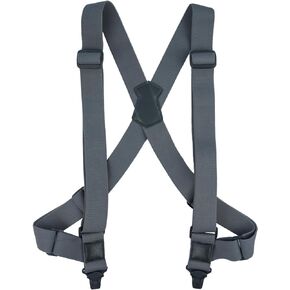 MELOTOUGH Men's Suspenders 1 1/2 Inch Wide Side Clip Suspenders Adjustable Airport Friendly Suspenders with Plastic Clip