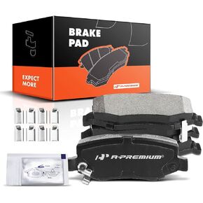 A-Premium Rear Ceramic Disc Brake Pads Set Compatible with Select Dodge and Jeep Models - Nitro 2007-2011, Liberty 2008-2012, Wrangler 2007-2017, Wrangler JK 2018, with Hardware, 4 Pcs