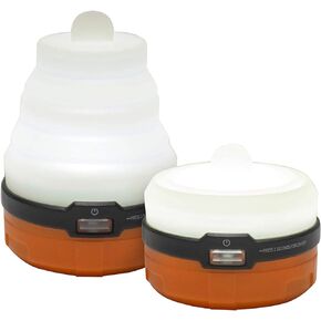 UST Spright 3AAA LED Collapsible Water and Impact Resistant Mini Lantern with 100 Lumens and Hook for Camping, Hiking, Emergency and Outdoor Survival, 2pk 20-02980