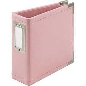 We R Memory Keepers Leather 3RING ALBM4 PRTTY, Pretty Pink