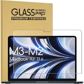 KEANBOLL Macbook Air 13.6 inch Screen Protector, Tempered Glass Screen Protector for MacBook Air 13.6 inch (M3/M2,2024-2022),Anti-Explosion, Reduce Fingerprint, Anti Scratch