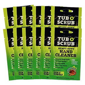 Tub O' Towels Scrub TS64 Heavy Duty Pumice-Free Hand Cleaner, Removes Tough Grime & Dirt Without Water, Biodegradable, 64oz Pump Jug, 1/2 gallon