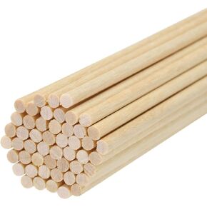 MECCANIXITY Wood Sticks, Dowel Rod, Unfinished Hardwood Stick Craft Twigs Log Stick for DIY Crafts