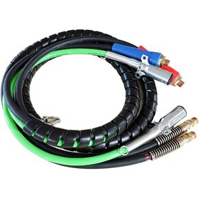 DP Dynamic Power 3-in-One Wrap 7 Way Electrical Green ABS Air Brake Lines 15 Ft Truck Tractor Trailer