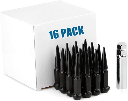 JiiinMiiin M12x1.5 Toyota Lexus Lug Nuts, 13/16" (21mm) Hex OEM Factory Style Chrome Mag Seat Wheel Nuts with Washer for 4Runner Camry Highlander Prius Sienna Lexus CT200h HS250h GS450h Set of 20PCS in Saudi Arabia