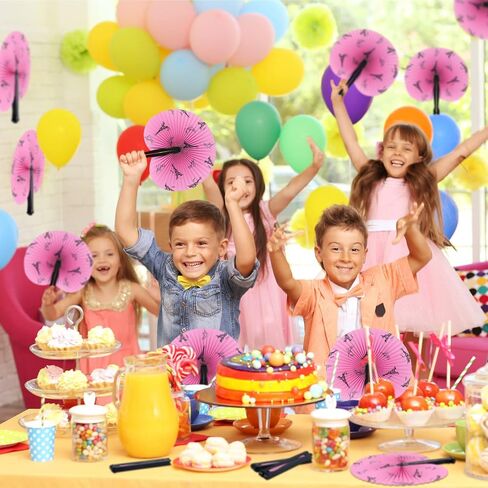 Karenhi 48 Pack Paris Themed Party Decorations Paper Folding Fans Paris Party Favors Eiffel Tower French Theme Birthday Party Supplies for Girls Gifts in Saudi Arabia