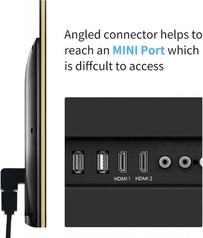 UCEC USB 2.0 Adapter Plug - Left and Right Angle Mini to Mini - Male to Female - Pack of 2 in Saudi Arabia