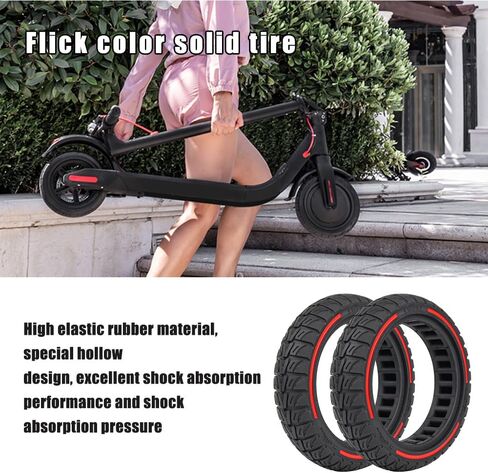 8.5 inch Off-road Solid Rubber Tire replacement for Gotrax GXL V2/XR/APEX XL Hiboy S2/S2R Xiaomi M365/Pro Electric Scooter 8.5 inch Solid Tire Replacement (Red 1pc) in Saudi Arabia
