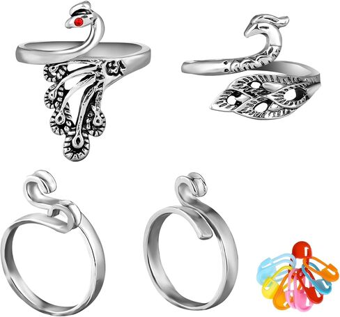2PCS Crochet Rings for Crocheting Tension and 10PCS Assorted Colors Stich Markers for Crocheting, Knitting Rings and Crochet Clips for Crafts Hand Weaving Hook Line Supplies in Saudi Arabia