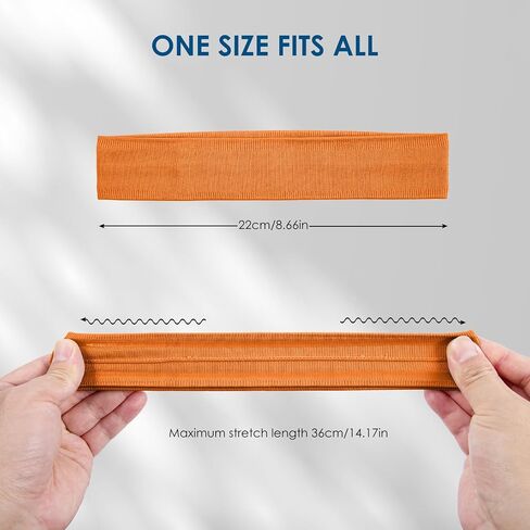 Sports Headbands for Women, 5 Pack Moisture Wicking Non Slip Sweatbands Fashionable Hairbands for Workout Yoga Running Gym in Saudi Arabia
