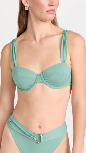 قطعة علوية بكيني نسائية من Riot Swim ذات سلك مزخرف بحلقة in Kuwait