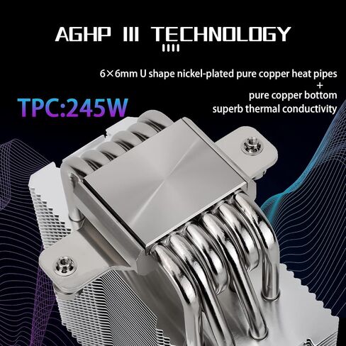 Thermalright BA120 CPU Air Cooler, 6 Heat Pipes, TL-C12C PWM Quiet Fan CPU Cooler with S-FDB Bearing, for AMD AM4 AM5/Intel 1700/1150/1151/1200, PC Cooler in Kuwait