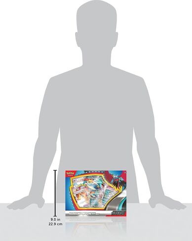 Pokémon TCG: Roaring Moon ex Box (1 بطاقة ترويجية من رقائق معدنية، وبطاقة رقائق معدنية كبيرة الحجم و4 عبوات معززة) in Saudi Arabia