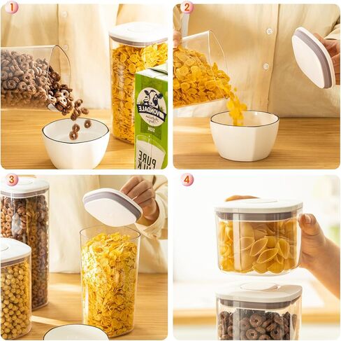 Cereal Container - Airtight Small Grips POP Rice Dispenser Cat/Dog Food Container (0.5 Qt) in Saudi Arabia